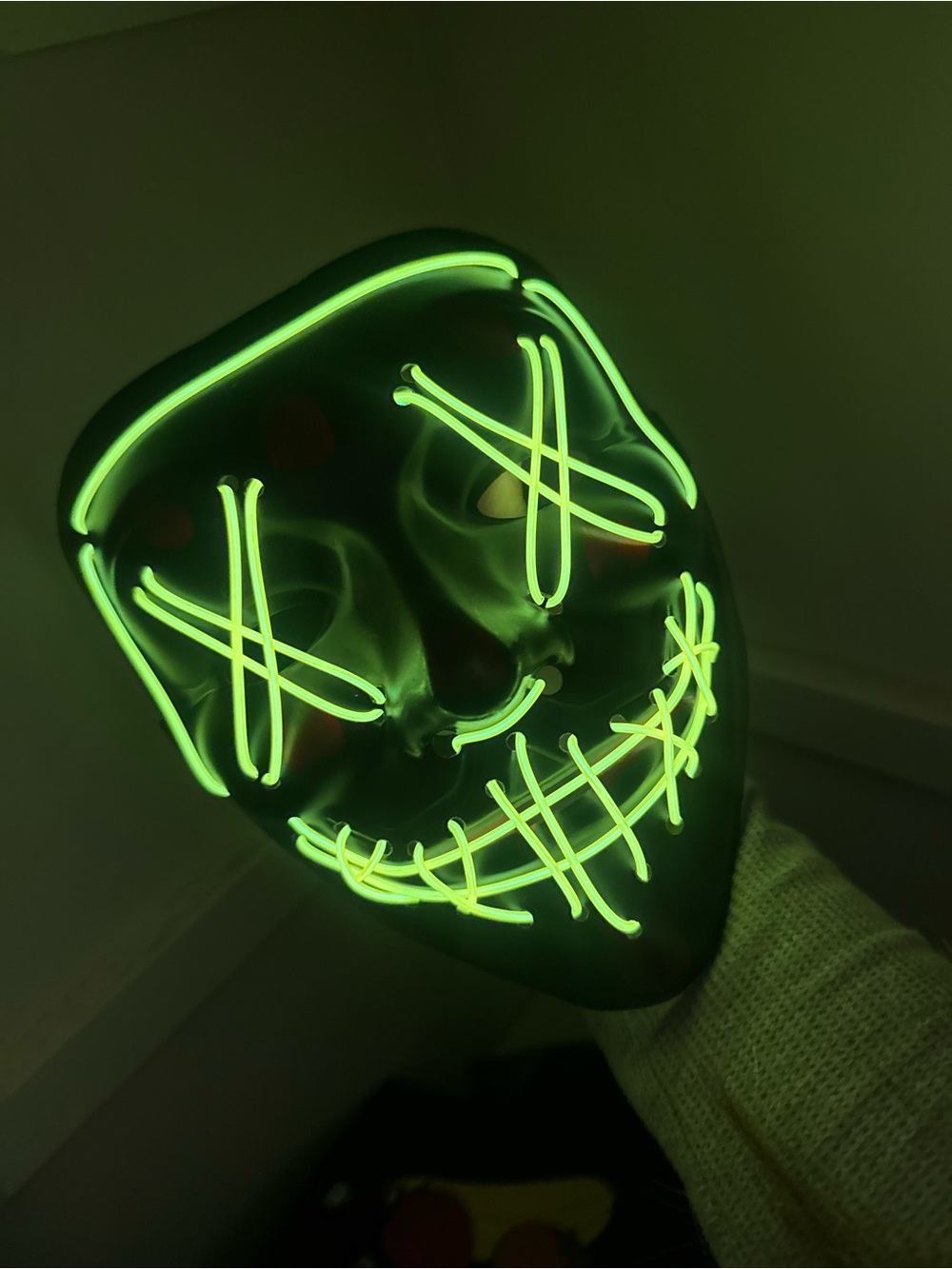 Brand new Neon Green LED Mask